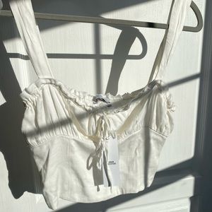BNWT Urban outfiters white bustier crop top
